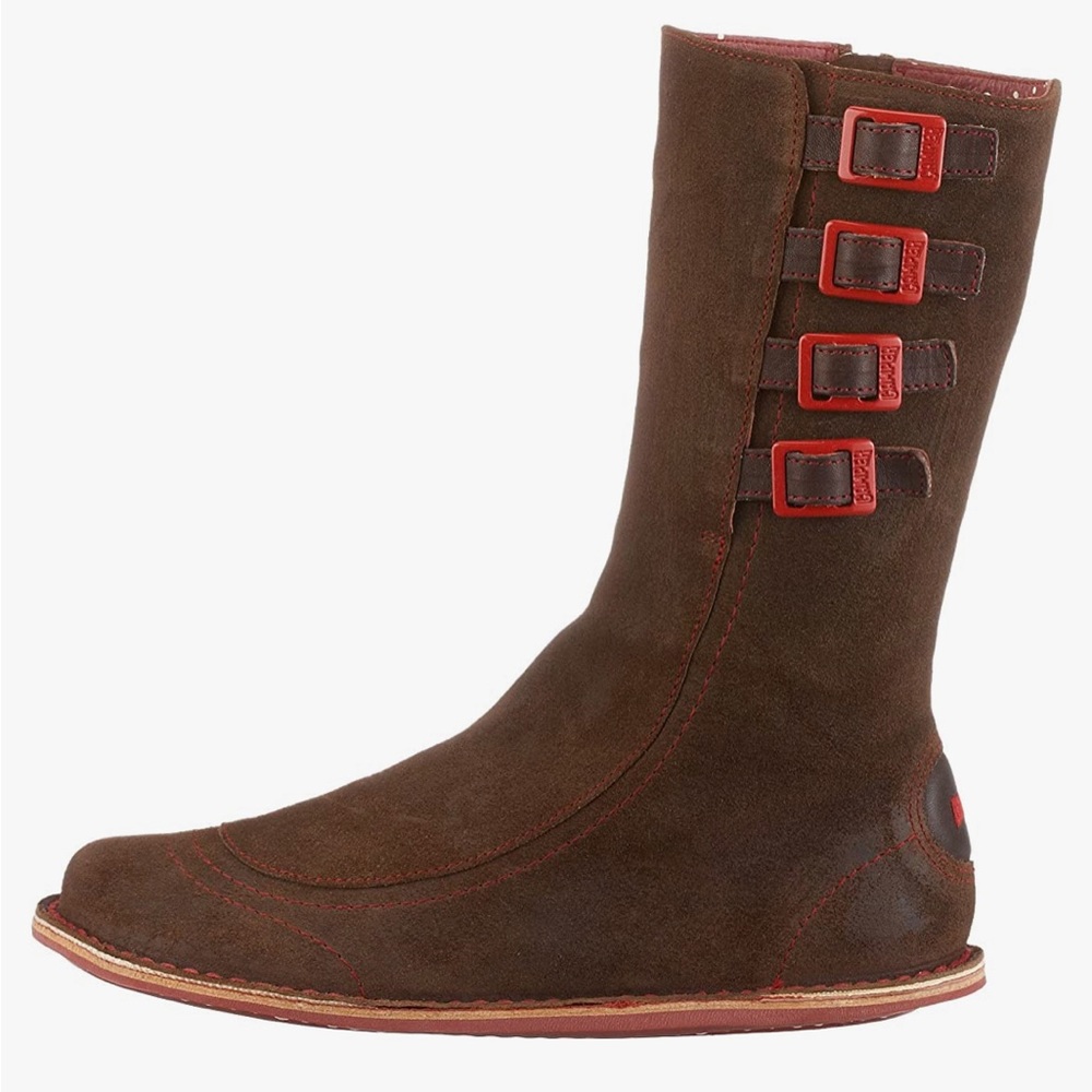 Camper brown leather boots - peu ideal . size 36 .. US 5